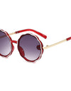 Kids Wave Frame Vintage Round Frame Sunglasses