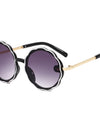 Kids Wave Frame Vintage Round Frame Sunglasses