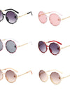 Kids Wave Frame Vintage Round Frame Sunglasses