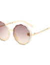 Kids Wave Frame Vintage Round Frame Sunglasses