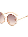 Kids Wave Frame Vintage Round Frame Sunglasses